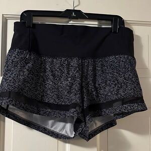 Lululemon Athletica Black and Gray Athletic Shorts